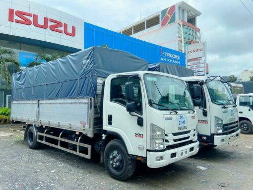 XE TẢI ISUZU 5 TẤN THÙNG MUI BẠT | ISUZU NQR 550 | THÙNG DÀI 6.2M