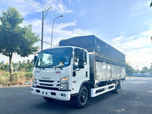 XE TẢI ISUZU 5 TẤN THÙNG MUI BẠT | ISUZU NQR 550 | THÙNG DÀI 6.2M